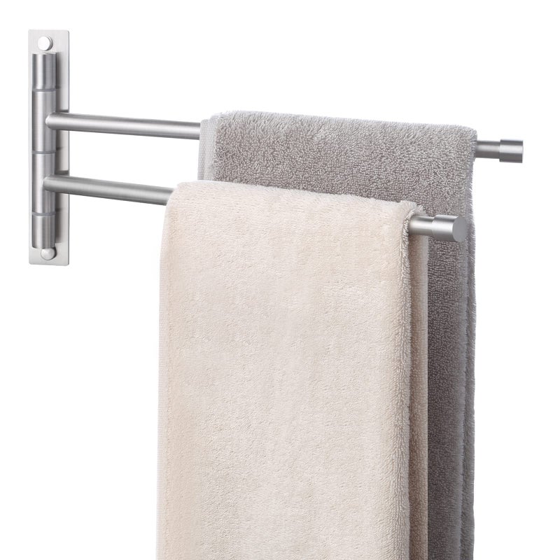 KES Bathroom Towel Rack 15.5-Inch, Swivel Towel Bar 4-Arm, Swing Out Towel Bar Wall Mounted, SUS304 Stainless Steel Brushed Finish, A2103S4L40-2 - Image 1